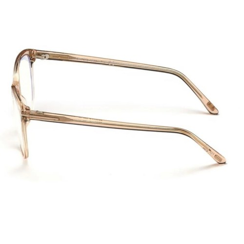 Tom Ford TF5544-B - 072 - 55 - Z SOCZEWKAMI Z FILTREM ŚWIATŁA NIEBIESKO-FIOLETOWEGO Oprawki korekcyjne Brązowy Kocie oczy