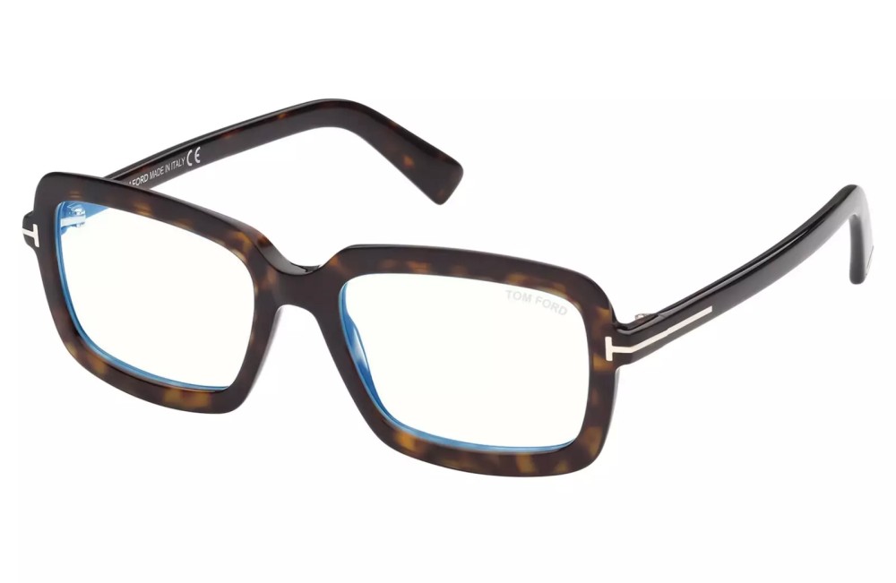 Tom Ford TF5767-B - 052 - 53 - Z SOCZEWKAMI Z FILTREM ŚWIATŁA NIEBIESKO-FIOLETOWEGO Oprawki korekcyjne Kanciaste