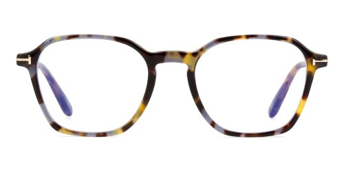 Tom Ford TF5804-B - 055 - 50 - Z SOCZEWKAMI Z FILTREM ŚWIATŁA NIEBIESKO-FIOLETOWEGO Oprawki korekcyjne Havanna Kanciaste