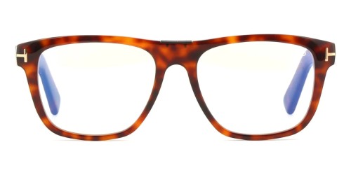 Tom Ford TF5902-B ECO - 054 - 54 - Z SOCZEWKAMI Z FILTREM ŚWIATŁA NIEBIESKO-FIOLETOWEGO Oprawki korekcyjne Havanna Kanciaste