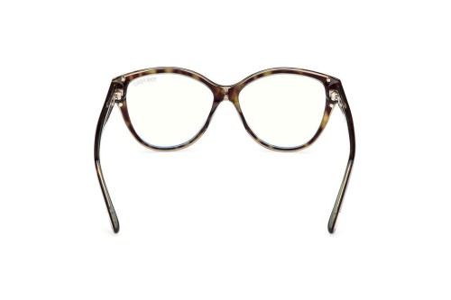 Tom Ford TF5954-B - 055 - 54 - Z SOCZEWKAMI Z FILTREM ŚWIATŁA NIEBIESKO-FIOLETOWEGO Oprawki korekcyjne Havanna Kocie oczy