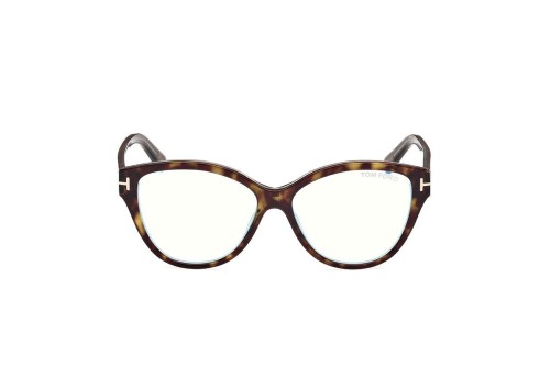 Tom Ford TF5954-B - 055 - 54 - Z SOCZEWKAMI Z FILTREM ŚWIATŁA NIEBIESKO-FIOLETOWEGO Oprawki korekcyjne Havanna Kocie oczy