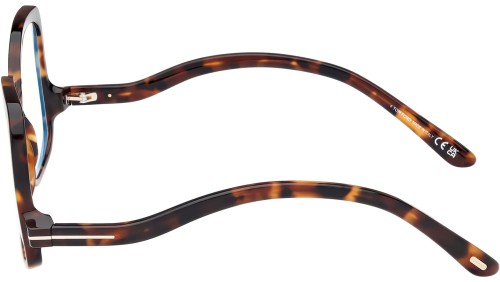 Tom Ford TF5968-B ECO - 052 - 54 - Z SOCZEWKAMI Z FILTREM ŚWIATŁA NIEBIESKO-FIOLETOWEGO Oprawki korekcyjne Havanna Kanciaste