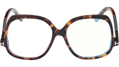 Tom Ford TF5968-B ECO - 052 - 54 - Z SOCZEWKAMI Z FILTREM ŚWIATŁA NIEBIESKO-FIOLETOWEGO Oprawki korekcyjne Havanna Kanciaste