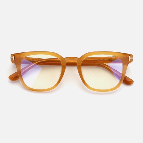 Tom Ford TF5999-K-B ECO 49 - 047 - 49 - Z SOCZEWKAMI Z FILTREM ŚWIATŁA NIEBIESKO-FIOLETOWEGO Oprawki korekcyjne Brązowy Kanciaste