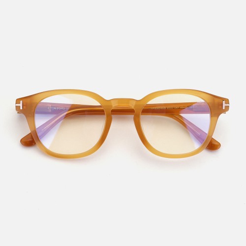Tom Ford TF6000-K-B ECO - 047 - 49 - Z SOCZEWKAMI Z FILTREM ŚWIATŁA NIEBIESKO-FIOLETOWEGO Oprawki korekcyjne Brązowy Pillow (zaokrąglony)