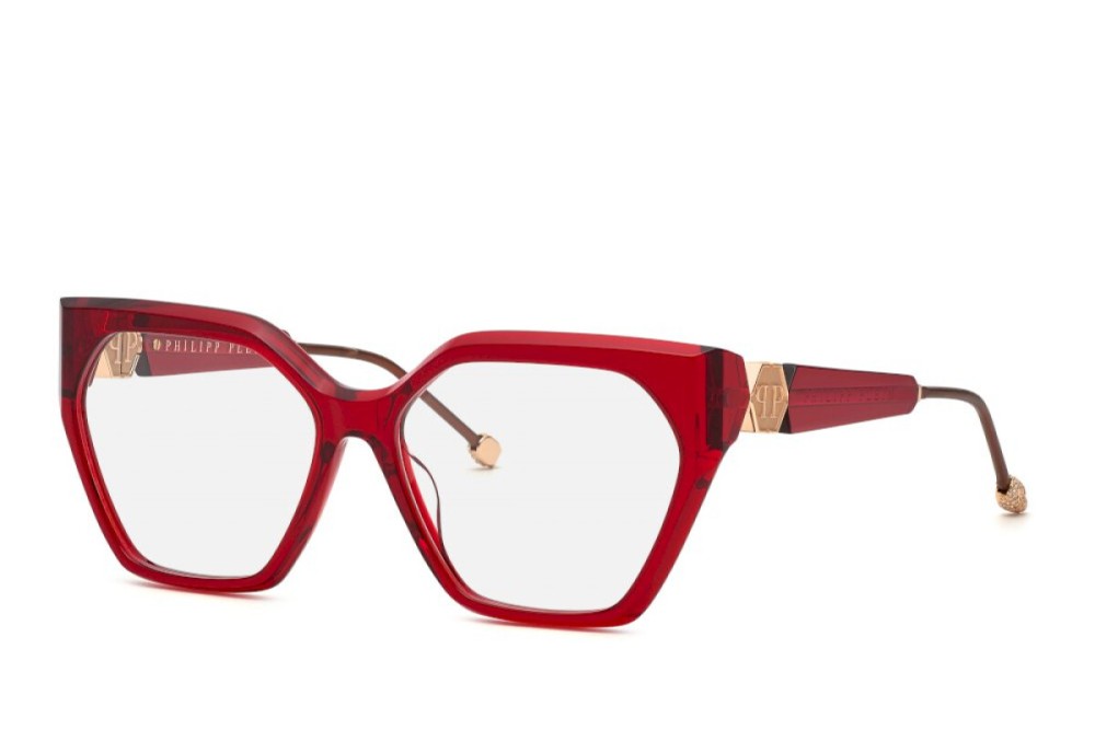 Philipp Plein VPP068S QUEEN - 0V64 - 57 Oprawki korekcyjne Czerwony Kocie oczy