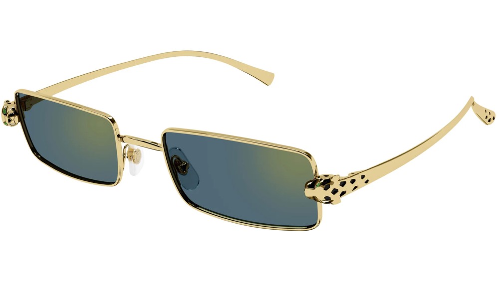 Cartier CT0473S - 003 - 54 Okulary przeciwsłoneczne Złoty Kanciaste