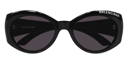 Balenciaga BB0267S - 001 - 57 Okulary przeciwsłoneczne Czarny Owalny