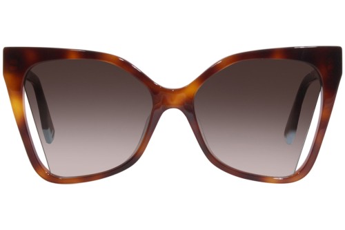 Fendi FE40010U - 53F - 55 Okulary przeciwsłoneczne Havanna Kocie oczy