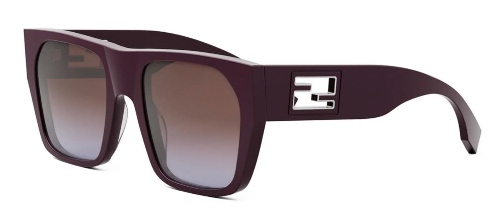 Fendi FE40124F - 81T - 57 Okulary przeciwsłoneczne Fioletowy Kanciaste