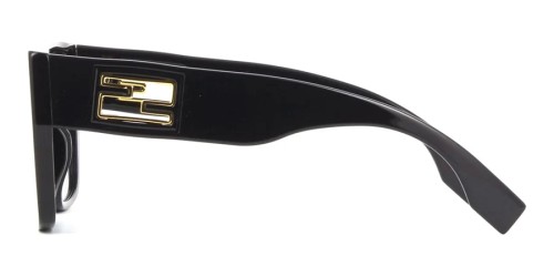 Fendi FE40124F - 01B - 57 Okulary przeciwsłoneczne Czarny Kanciaste