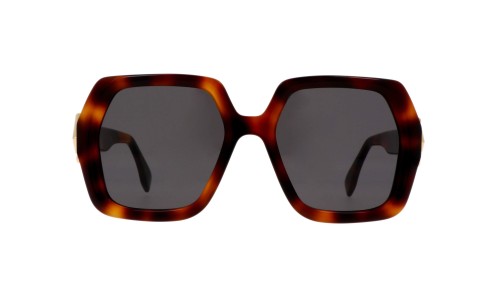 Fendi FE40139F - 53A - 54 Okulary przeciwsłoneczne Havanna Kanciaste