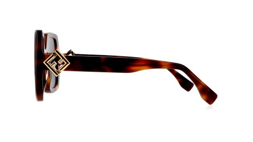 Fendi FE40139F - 53A - 54 Okulary przeciwsłoneczne Havanna Kanciaste