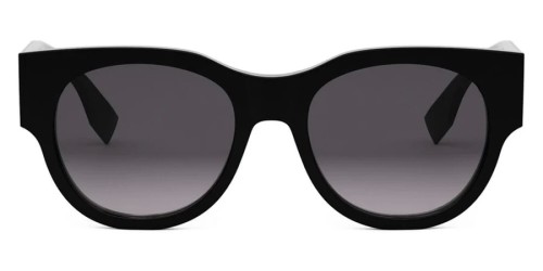 Fendi FE40147I - 01B - 53 Okulary przeciwsłoneczne Czarny Okrągły