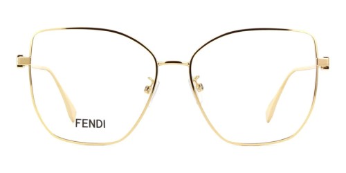 Fendi FE50084U - 030 - 56 Oprawki korekcyjne Złoty Kanciaste