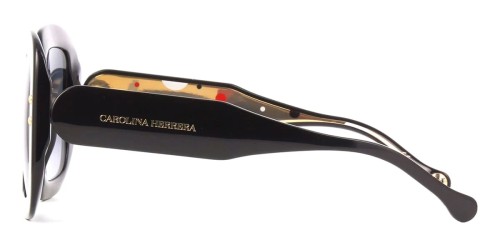 Carolina Herrera CH0010/S - 8079O - 52 Okulary przeciwsłoneczne Czarny Kanciaste