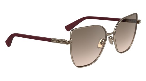 Lanvin LNV132S - 773 - 57 Okulary przeciwsłoneczne Różowe złoto Kanciaste