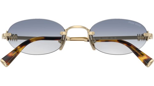 MIU MIU MU A54S - ​ZVN80O - ​51 Okulary przeciwsłoneczne Złoty Owalny