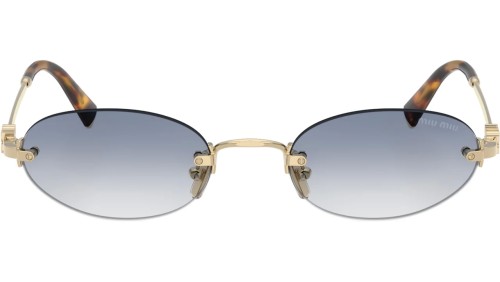 MIU MIU MU A54S - ​ZVN80O - ​51 Okulary przeciwsłoneczne Złoty Owalny