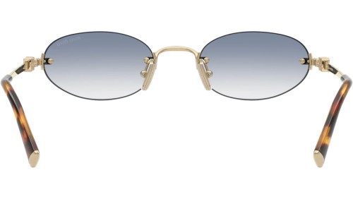 MIU MIU MU A54S - ​ZVN80O - ​51 Okulary przeciwsłoneczne Złoty Owalny