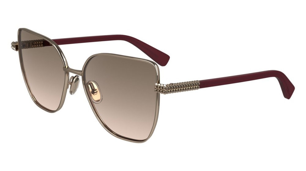 Lanvin LNV132S - 773 - 57 Okulary przeciwsłoneczne Różowe złoto Kanciaste