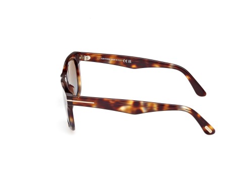 Tom Ford FT1076 KENDEL - 56B - 54 Okulary przeciwsłoneczne Havanna Kanciaste