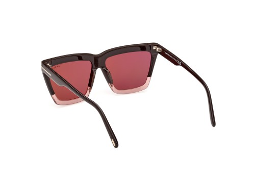 Tom Ford FT1110 EDEN - 50Z - 56 Okulary przeciwsłoneczne Brązowy, Różowy Kanciaste