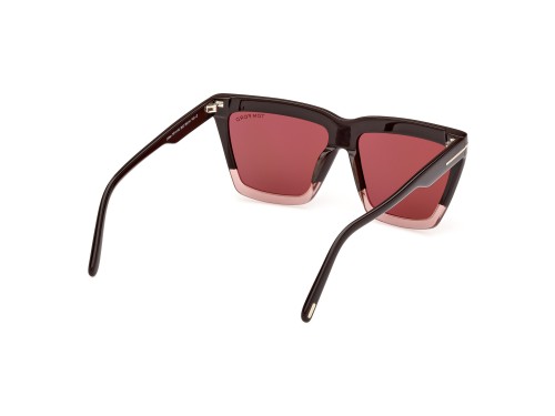 Tom Ford FT1110 EDEN - 50Z - 56 Okulary przeciwsłoneczne Brązowy, Różowy Kanciaste
