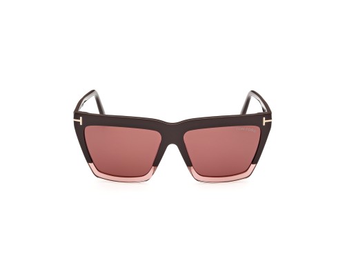 Tom Ford FT1110 EDEN - 50Z - 56 Okulary przeciwsłoneczne Brązowy, Różowy Kanciaste