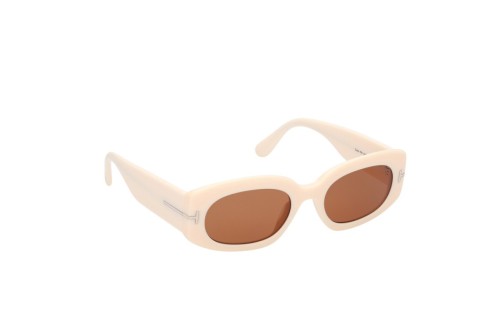 Tom Ford FT1187-F CIELLE - 25E - 54 Okulary przeciwsłoneczne Beżowy Owalny