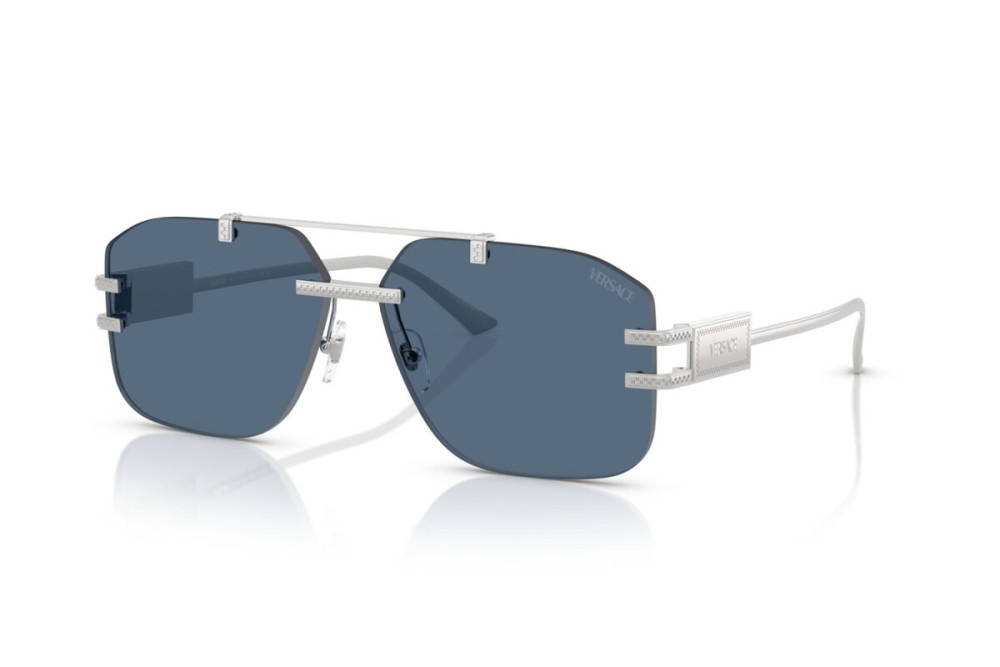 VERSACE VE2275 - ​100080 - ​60 Okulary przeciwsłoneczne Srebrny Pilotki (aviator)