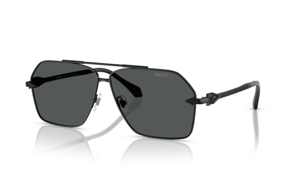 VERSACE VE2284 - ​143687 - ​63 Okulary przeciwsłoneczne Czarny Pilotki (aviator)