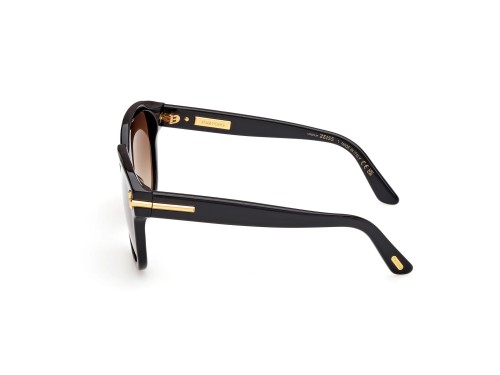 Tom Ford FT1236 ICON COLLECTION - 01F - 58 Okulary przeciwsłoneczne Czarny Pillow (zaokrąglony)