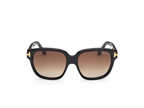 Tom Ford FT1236 ICON COLLECTION - 01F - 58 Okulary przeciwsłoneczne Czarny Pillow (zaokrąglony)