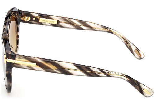 Tom Ford FT1251 ICON COLLECTION - 55F - 57 Okulary przeciwsłoneczne Havanna Pillow (zaokrąglony)