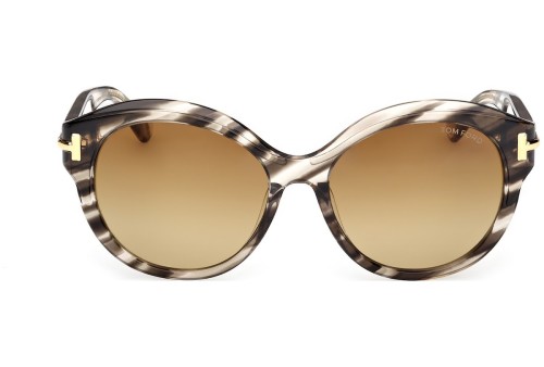 Tom Ford FT1251 ICON COLLECTION - 55F - 57 Okulary przeciwsłoneczne Havanna Pillow (zaokrąglony)