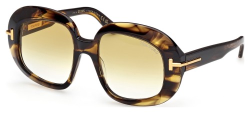 Tom Ford FT1237 ICON COLLECTION - 56F - 53 Okulary przeciwsłoneczne Havanna Owalny