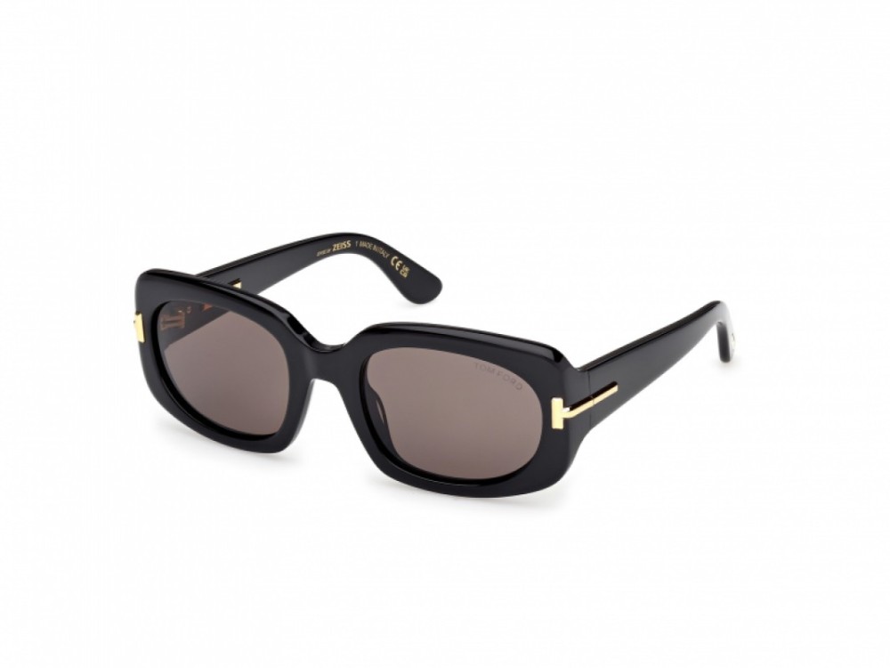 Tom Ford FT253 ICON COLLECTION - 01A - 54 Okulary przeciwsłoneczne Czarny Kanciaste