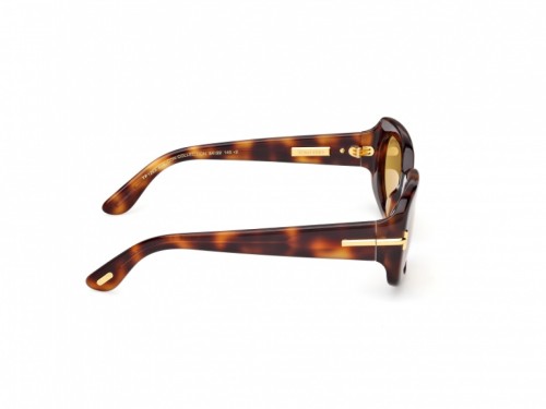Tom Ford FT1253 ICON COLLECTION - 53E - 54 Okulary przeciwsłoneczne Havanna Kanciaste