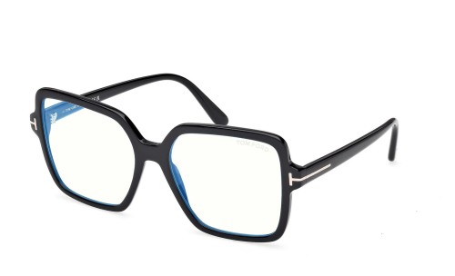 Tom Ford - Oprawki korekcyjne - TF6063-B ECO - 001 - 56 - Z SOCZEWKAMI Z FILTREM ŚWIATŁA NIEBIESKO-FIOLETOWEGO