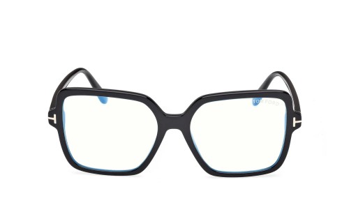 Tom Ford TF6063-B ECO - 001 - 56 - Z SOCZEWKAMI Z FILTREM ŚWIATŁA NIEBIESKO-FIOLETOWEGO Oprawki korekcyjne Czarny Kanciaste