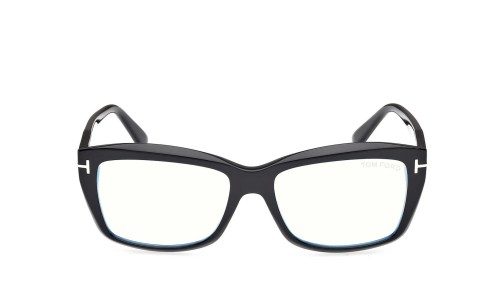 Tom Ford TF6065-B ECO - 001 - 55 - Z SOCZEWKAMI Z FILTREM ŚWIATŁA NIEBIESKO-FIOLETOWEGO Oprawki korekcyjne Czarny Kanciaste