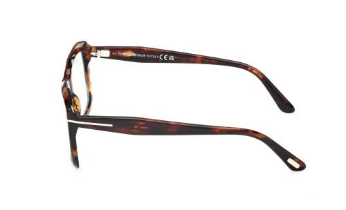 Tom Ford TF6065-B - 055 - 55 - Z SOCZEWKAMI Z FILTREM ŚWIATŁA NIEBIESKO-FIOLETOWEGO Oprawki korekcyjne Havanna Kanciaste