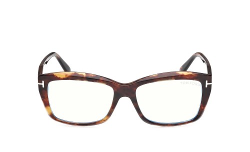 Tom Ford TF6065-B - 055 - 55 - Z SOCZEWKAMI Z FILTREM ŚWIATŁA NIEBIESKO-FIOLETOWEGO Oprawki korekcyjne Havanna Kanciaste