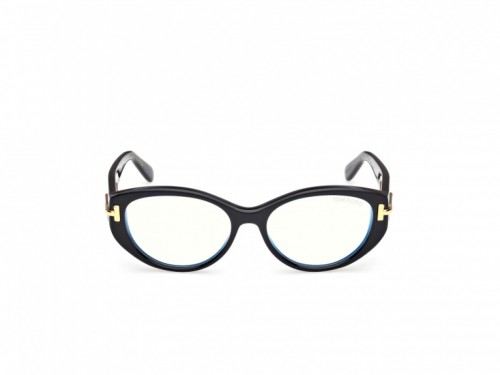 Tom Ford TF6031-F-B ICON COLLECTION - 001 - 54 - Z SOCZEWKAMI Z FILTREM ŚWIATŁA NIEBIESKO-FIOLETOWEGO Oprawki korekcyjne Czarny Kocie oczy