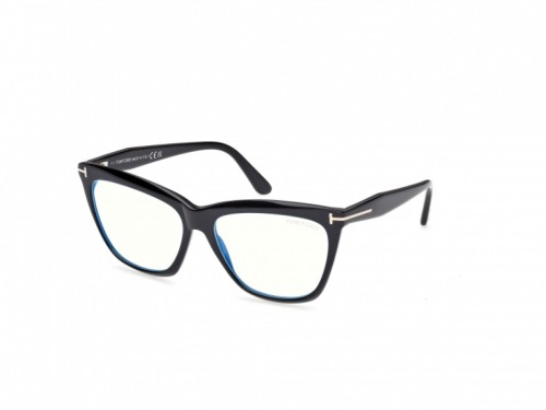 Tom Ford - Oprawki korekcyjne - TF6064-B-ECO - 001 - 56 - Z SOCZEWKAMI Z FILTREM ŚWIATŁA NIEBIESKO-FIOLETOWEGO