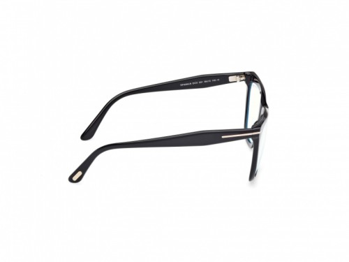 Tom Ford TF6064-B-ECO - 001 - 56 - Z SOCZEWKAMI Z FILTREM ŚWIATŁA NIEBIESKO-FIOLETOWEGO Oprawki korekcyjne Czarny Kocie oczy