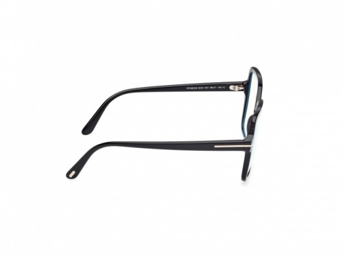 Tom Ford TF6063-B ECO - 001 - 56 - Z SOCZEWKAMI Z FILTREM ŚWIATŁA NIEBIESKO-FIOLETOWEGO Oprawki korekcyjne Czarny Kanciaste