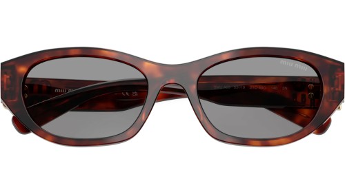 MIU MIU MU A03S - 21C40O - 53 Okulary przeciwsłoneczne Havanna Kocie oczy